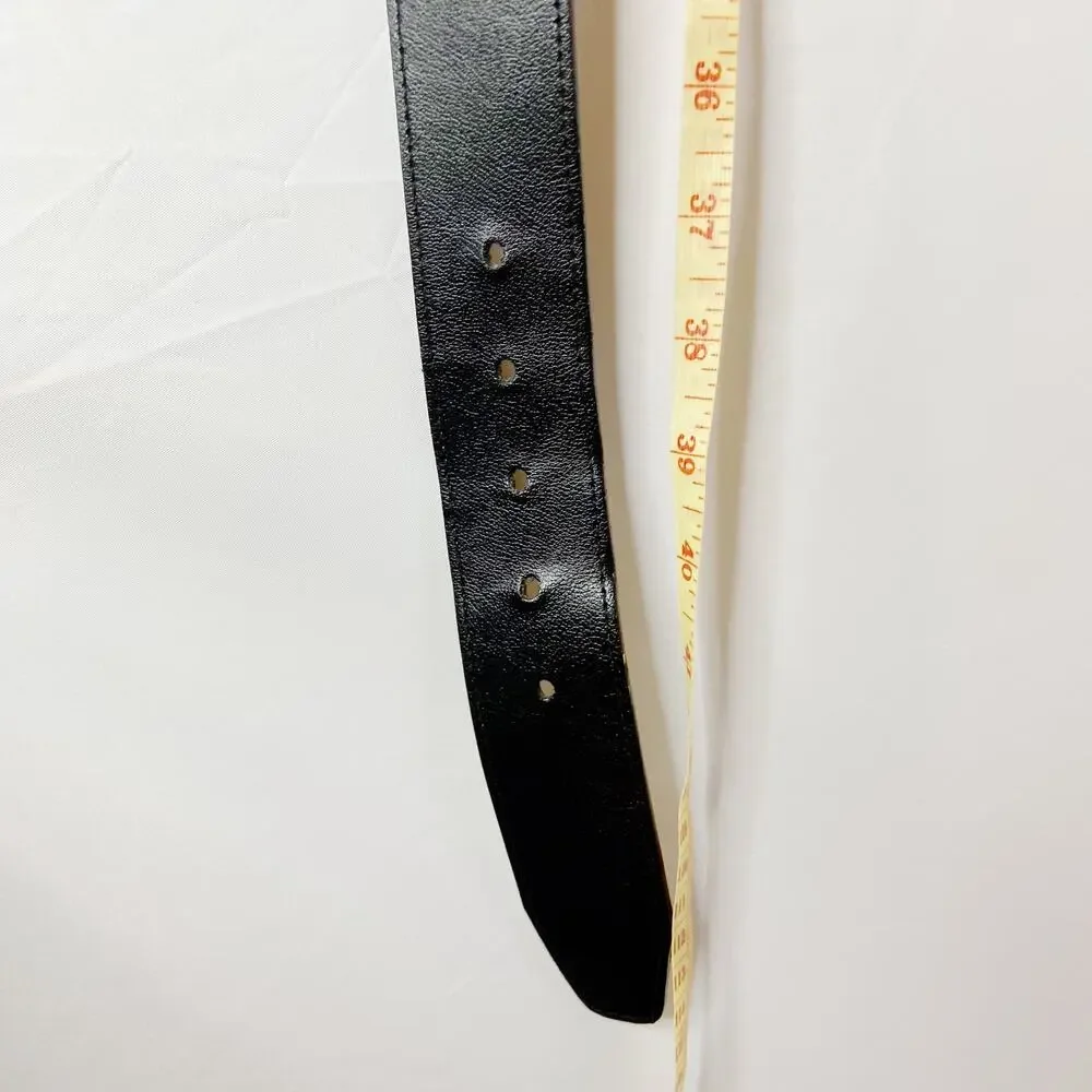 MICHAEL Michael Kors Black Leather Belt Size Large - Picture 9 of 14